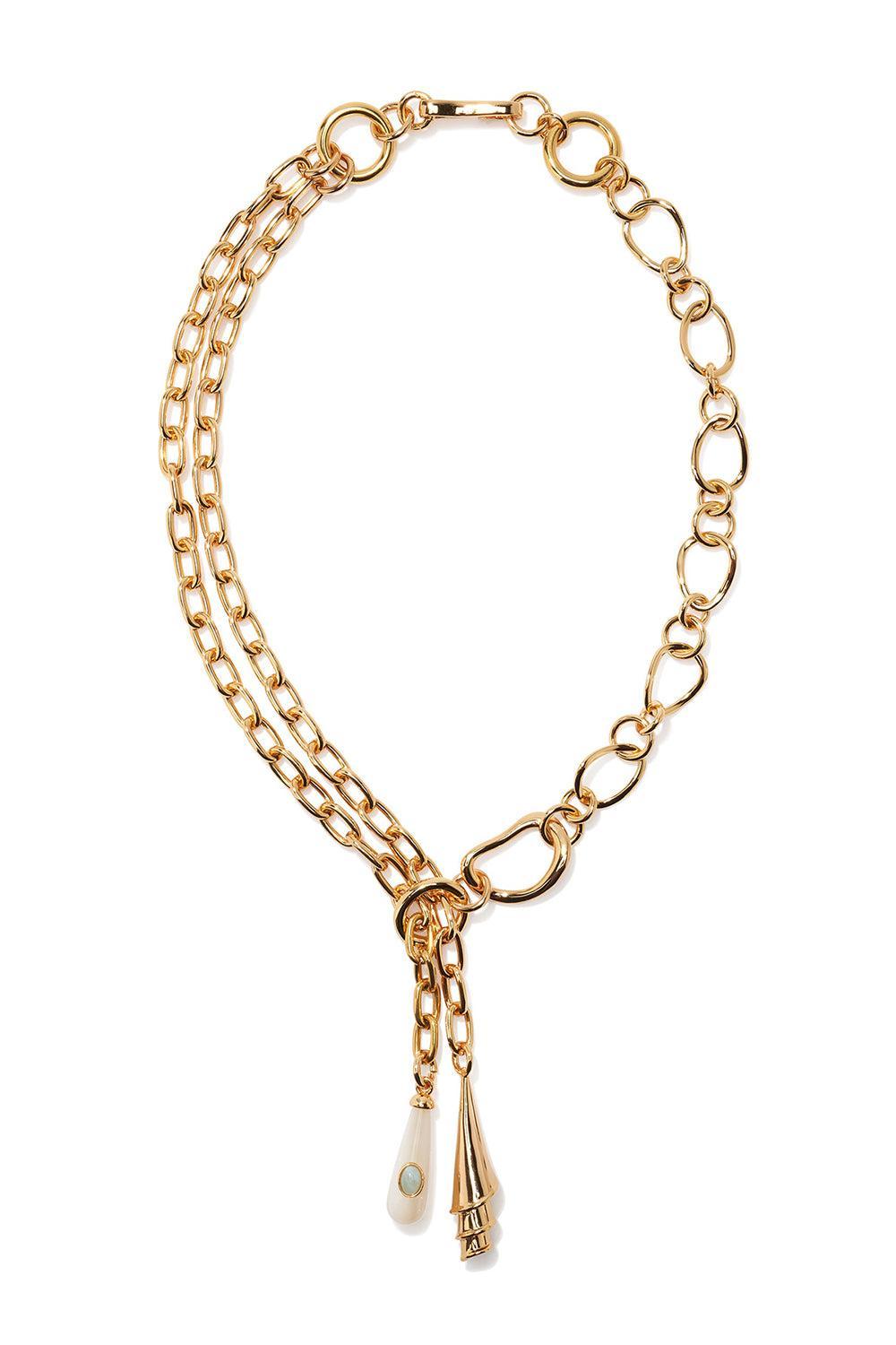 Spiral Shell Necklace-GOLD-JEWELRYBOUTIQUENECKLACE O-LIZZIE FORTUNATO