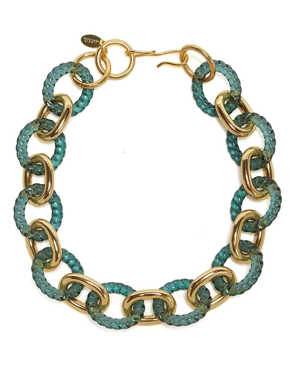 LIZZIE FORTUNATO-Green Mirrored Sea Necklace-GREEN
