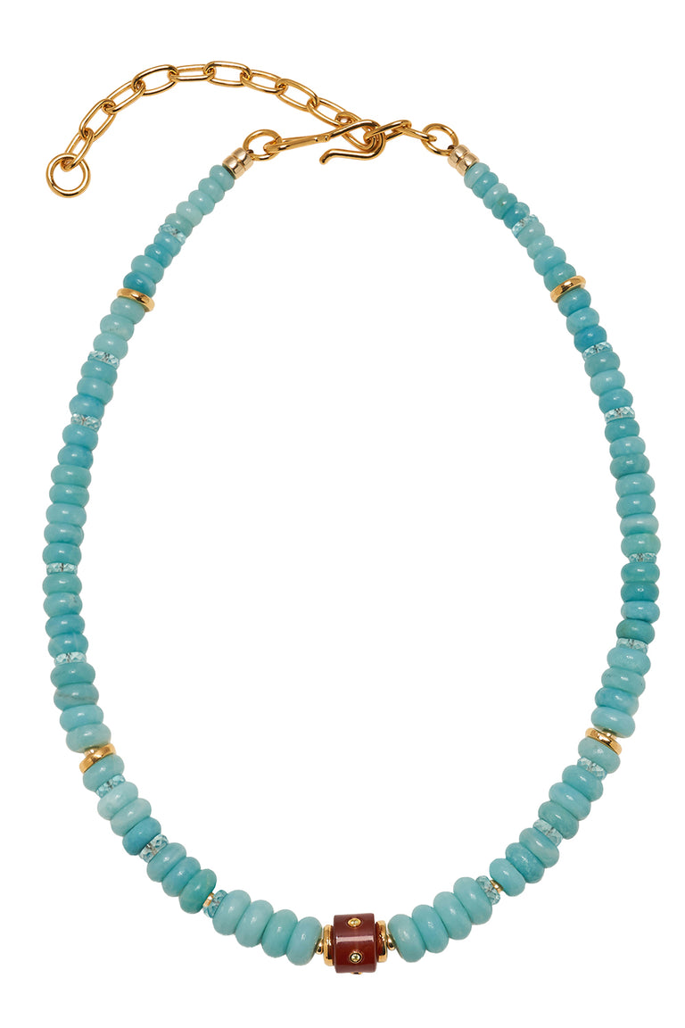 Hidden Stone Amazonite Graduated Beaded Necklace