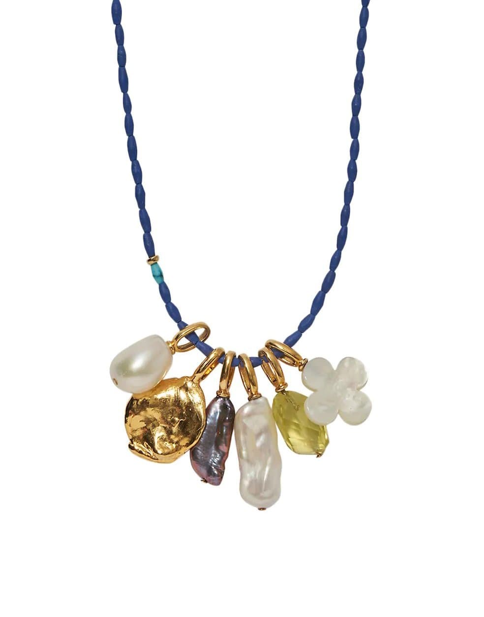 LIZZIE FORTUNATO-Lazuli Charm Necklace-LAPIS