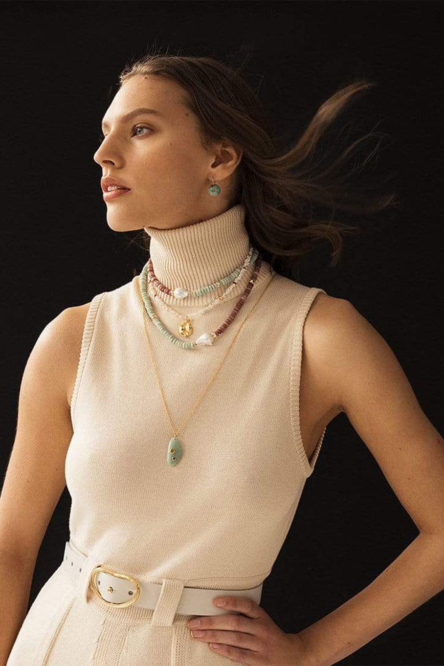 LIZZIE FORTUNATO-Ceremony Necklace-LGHTGREN