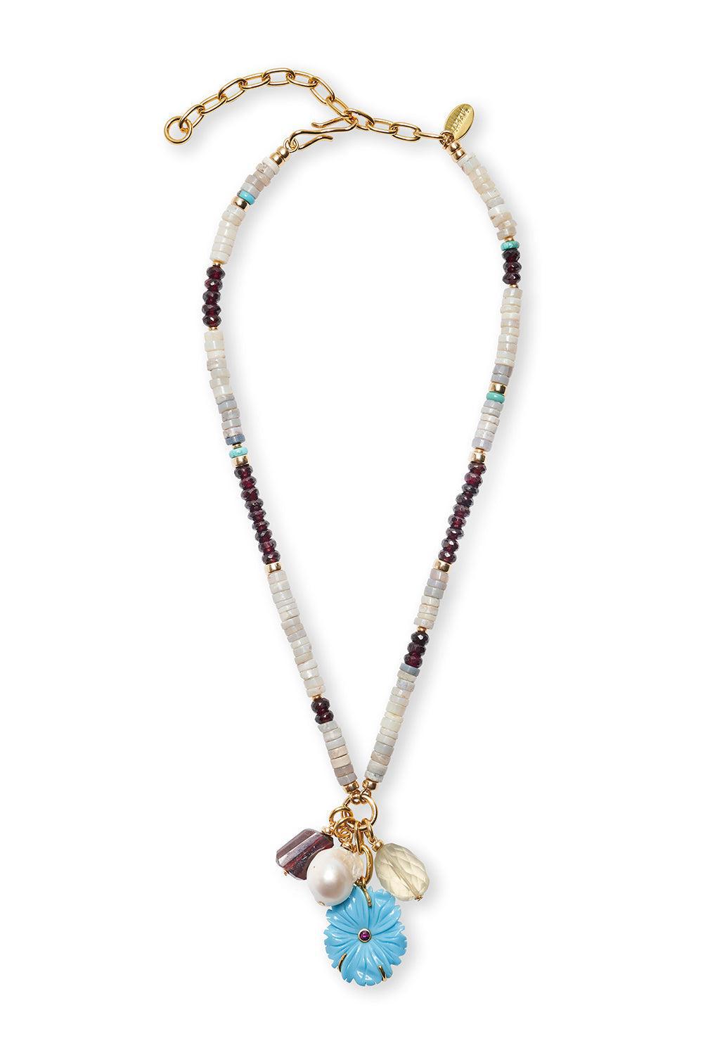 Morning Glory Skylark Necklace-MULTI-18.75-JEWELRYBOUTIQUENECKLACE O-LIZZIE FORTUNATO