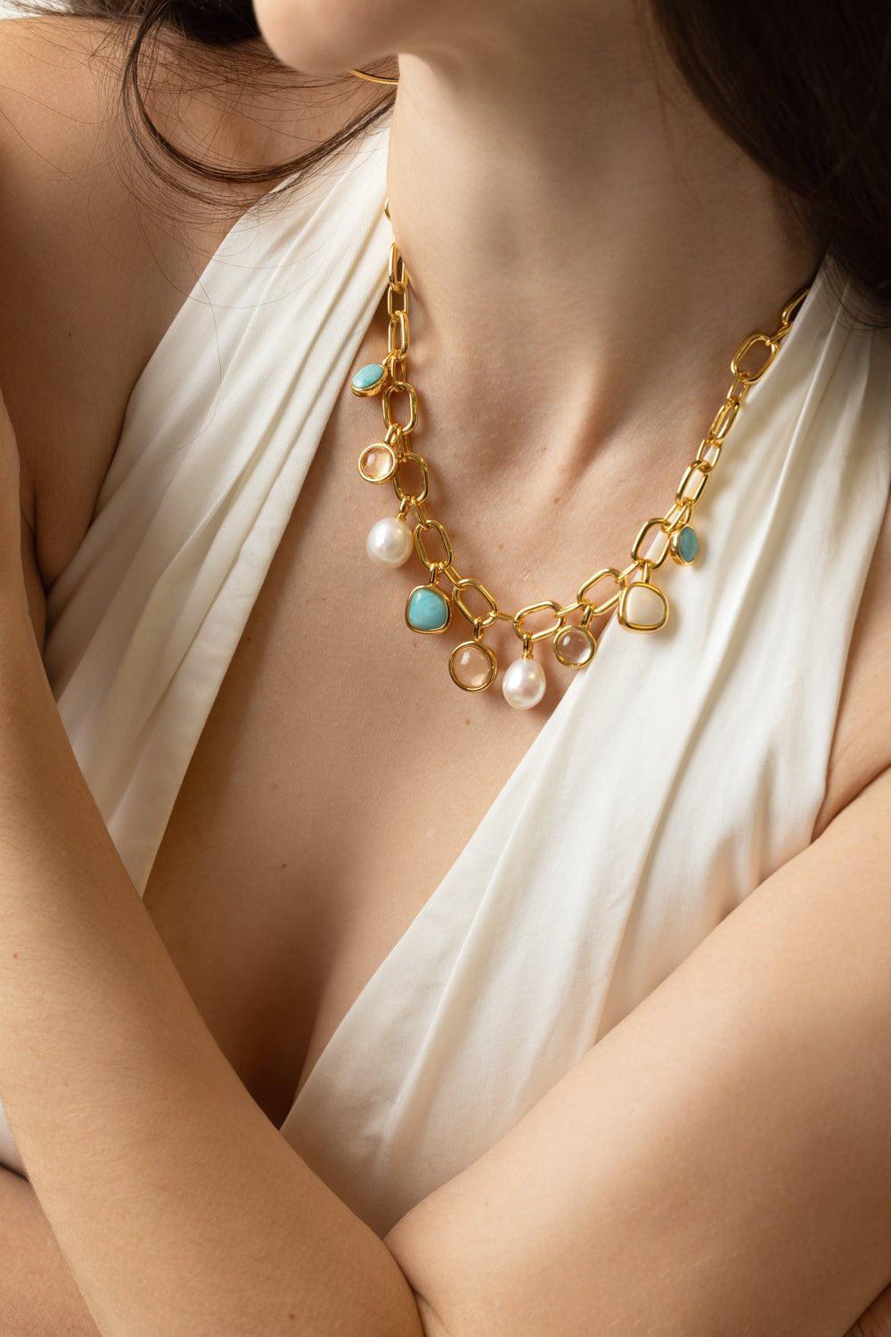 LIZZIE FORTUNATO-Arabesque Necklace-MULTI