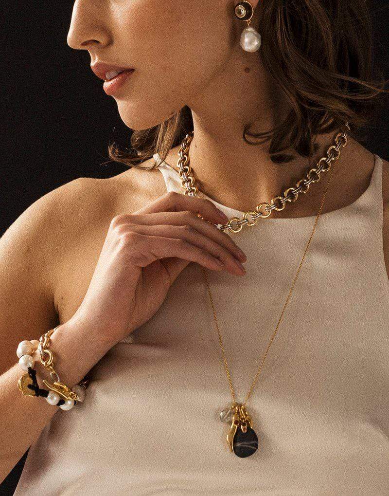 LIZZIE FORTUNATO-Duet Chain Necklace-MULTI