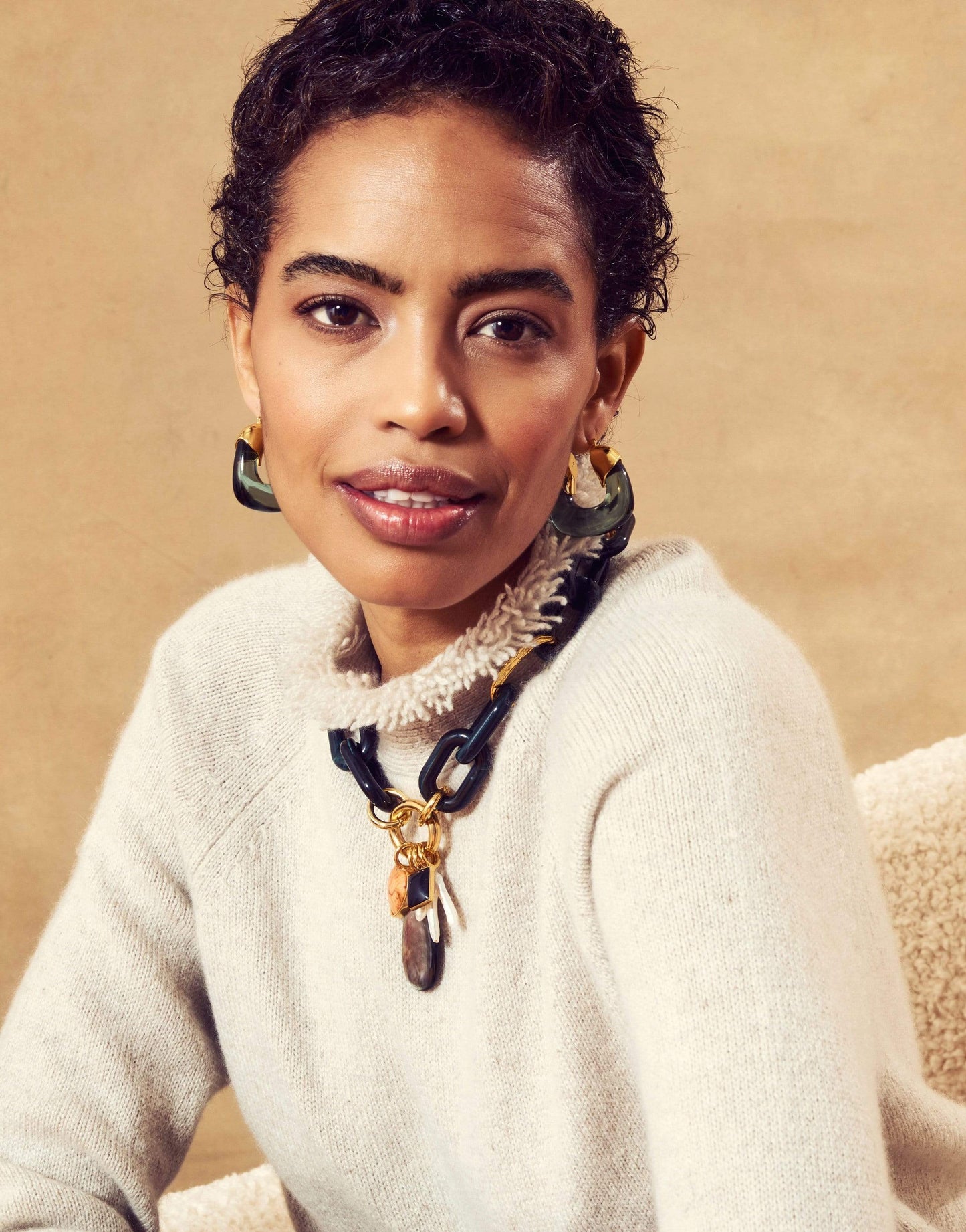 LIZZIE FORTUNATO-Forest Linked Necklace-MULTI