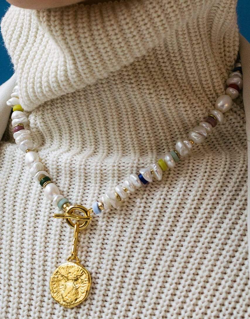 LIZZIE FORTUNATO-Petra Coin Necklace-MULTI