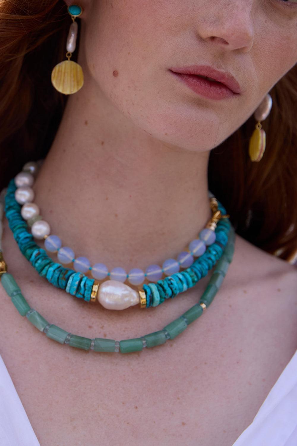 Tide Pool Cabana Necklace-MULTI-JEWELRYBOUTIQUENECKLACE O-LIZZIE FORTUNATO
