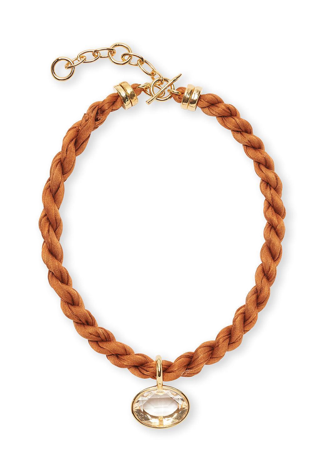 Sunset Woven Collar Necklace-ORANGE-JEWELRYBOUTIQUENECKLACE O-LIZZIE FORTUNATO