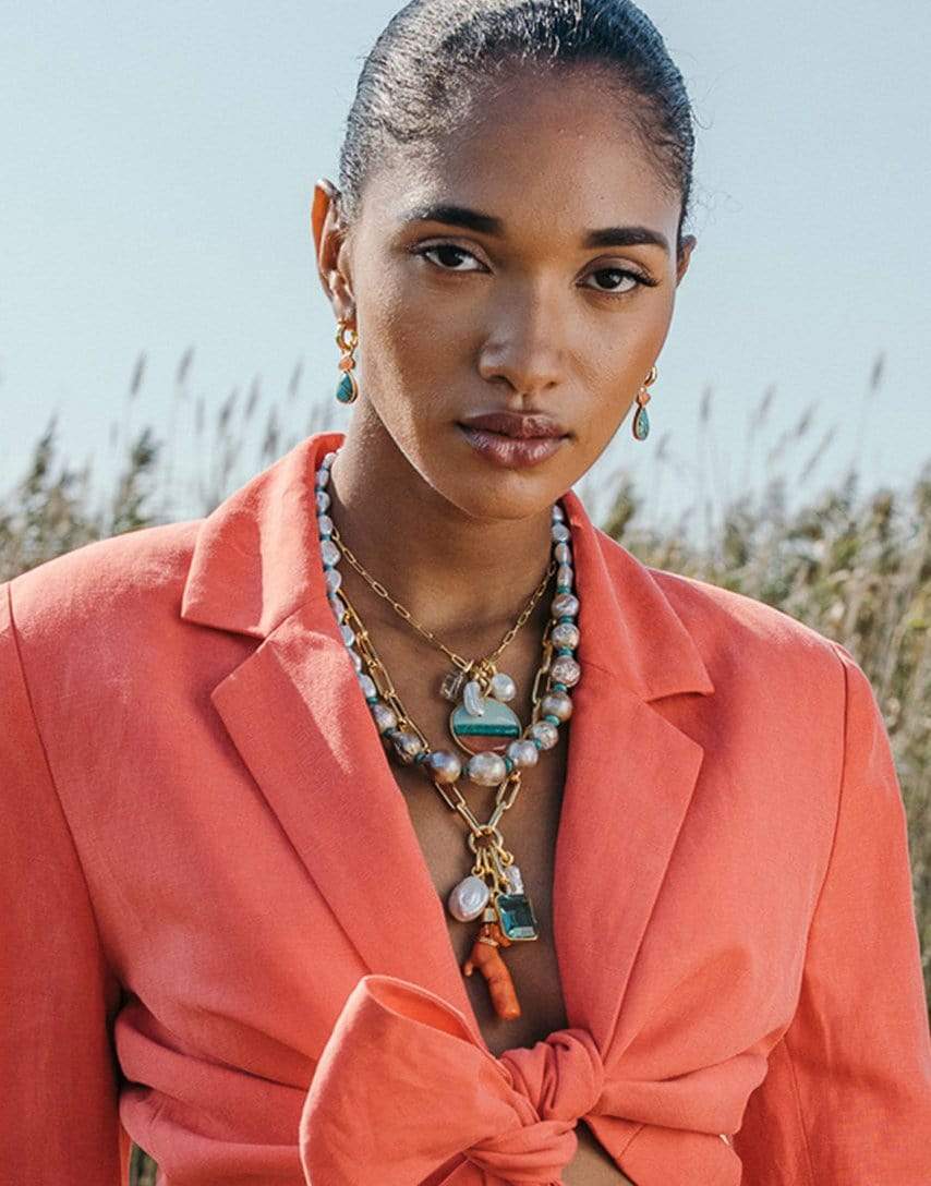 LIZZIE FORTUNATO-Cool Summer Pearl Necklace-PEARL