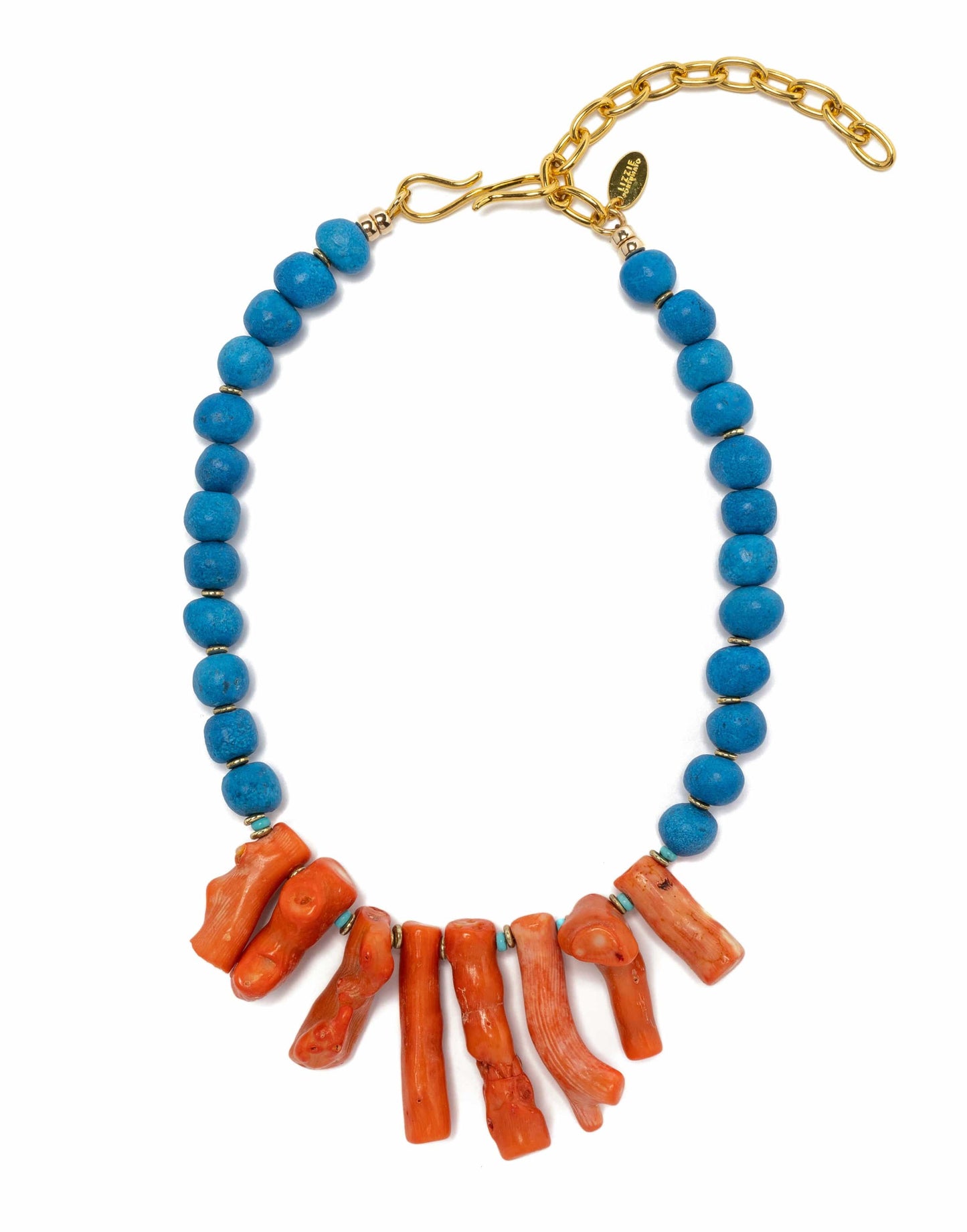 LIZZIE FORTUNATO-Martinique Necklace-TRQ/CRL
