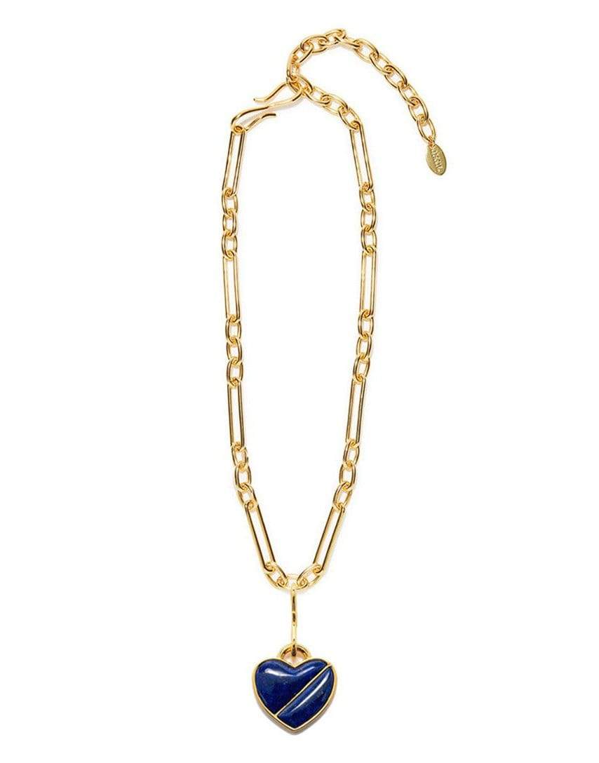 LIZZIE FORTUNATO-Heart Pendant - Midnight Lover-BLUE