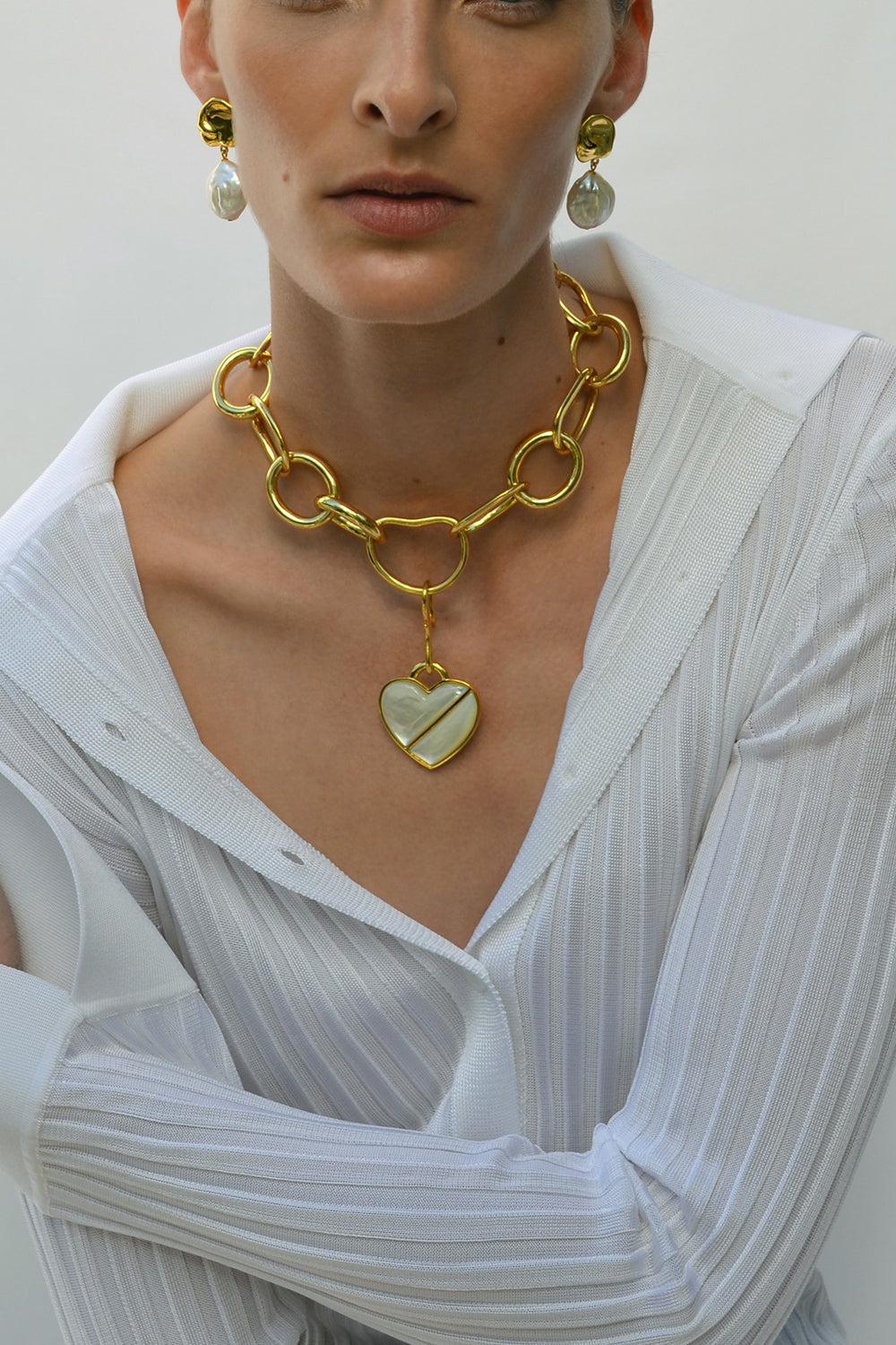 Daydream Heart Pendant-PEARL-JEWELRYBOUTIQUEPENDANT-LIZZIE FORTUNATO