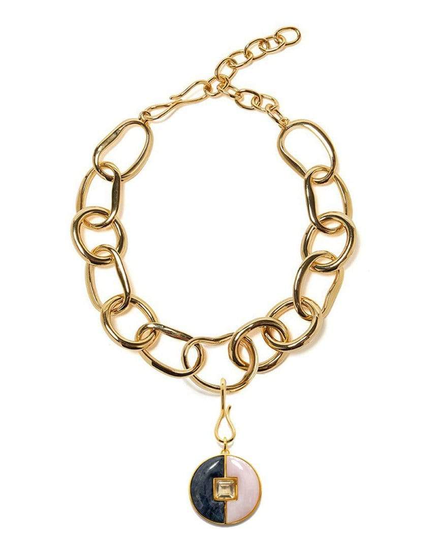 LIZZIE FORTUNATO-Porto Pendant - Sunrise-PINK/NVY