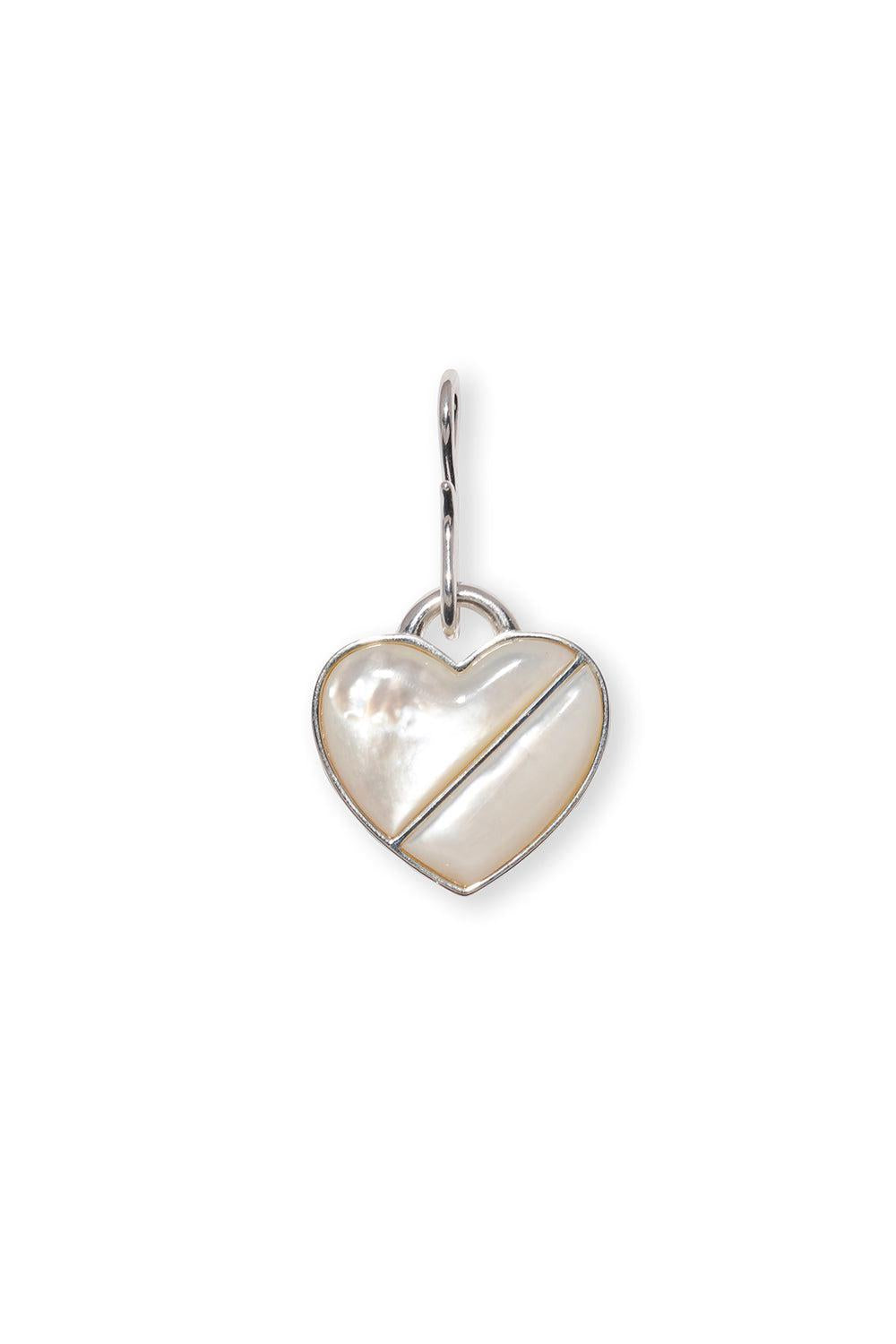 Silver Heart Pendant-WHITE-JEWELRYBOUTIQUEPENDANT-LIZZIE FORTUNATO