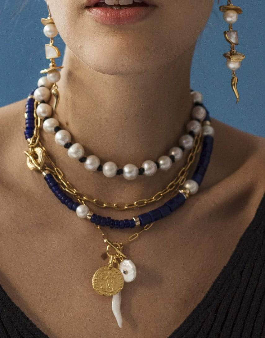 LIZZIE FORTUNATO-Olympia Necklace-BLUE