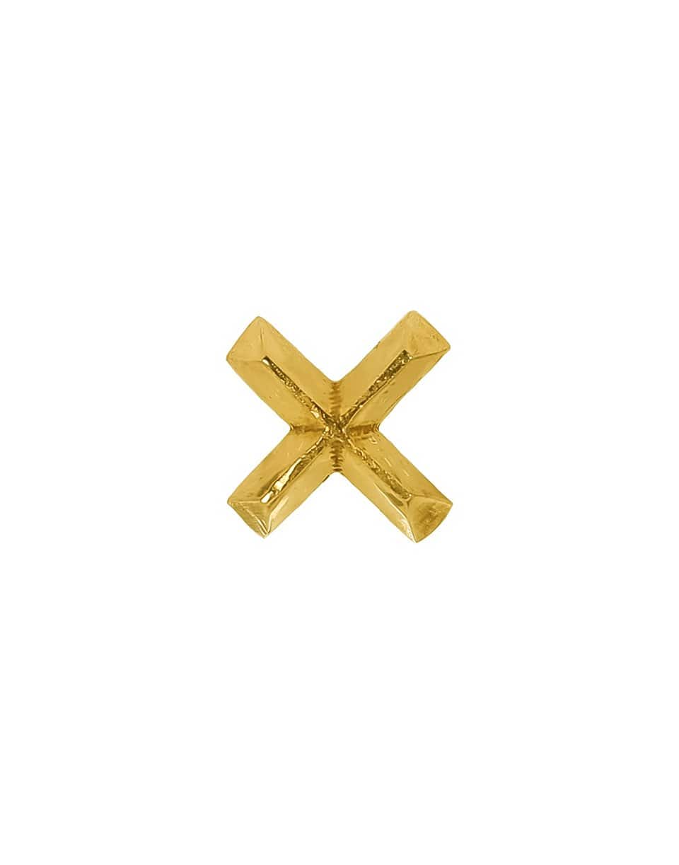 LIZZIE MANDLER-X Mini Piercing Stud-YELLOW GOLD