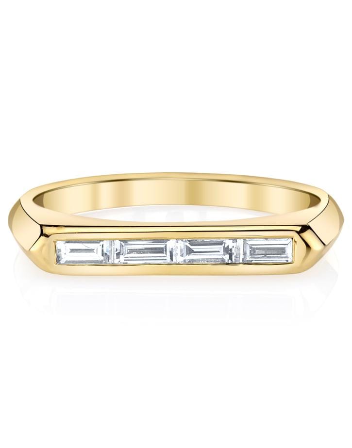 LIZZIE MANDLER-White Diamond Knife Edge Band-