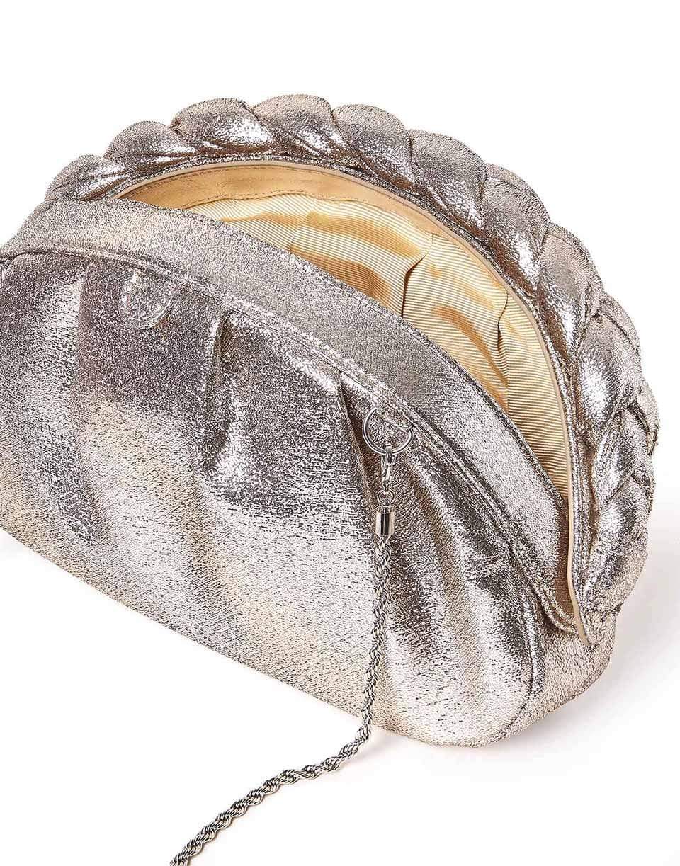 LOEFFLER RANDALL-Braided Arch Frame Pouch-PROSECCO