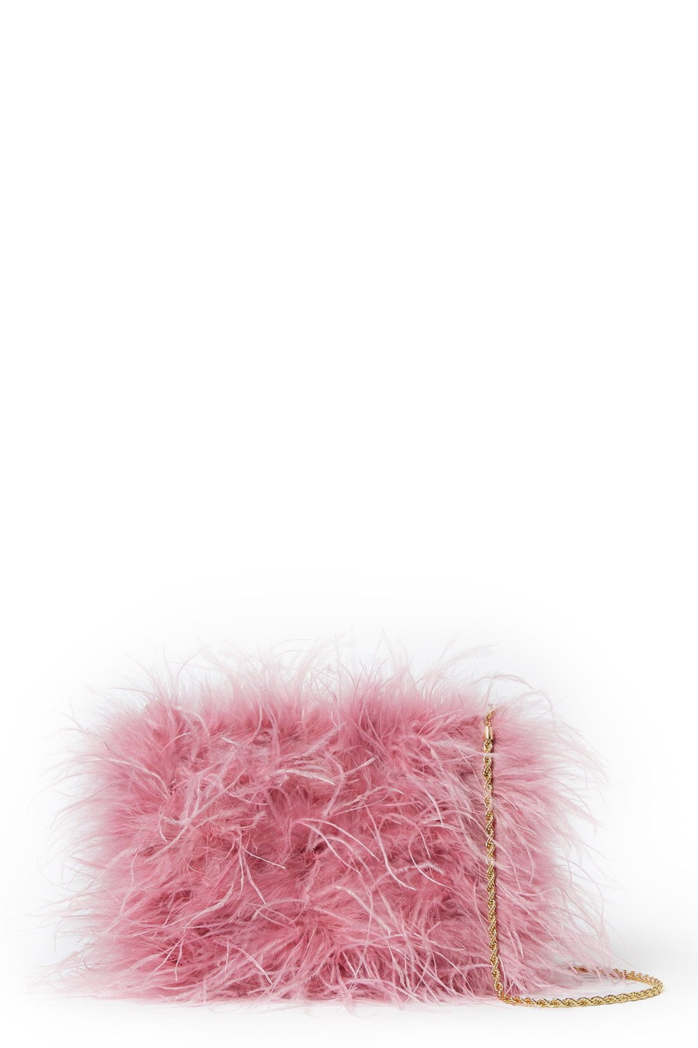 LOEFFLER RANDALL-Zahara Feather Pouch - Rose-ROSE