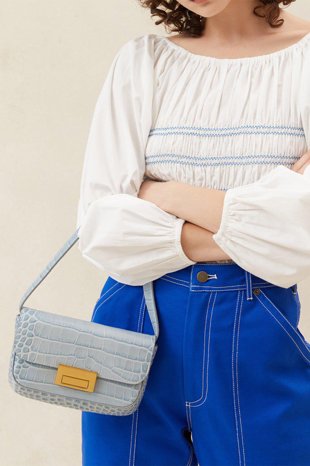LOEFFLER RANDALL-Stefania Baguette - Light Blue-LHT BLUE