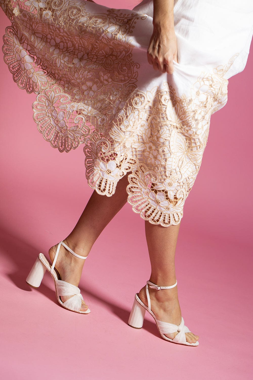 LOEFFLER RANDALL-Reed Pleated Twist Sandal-