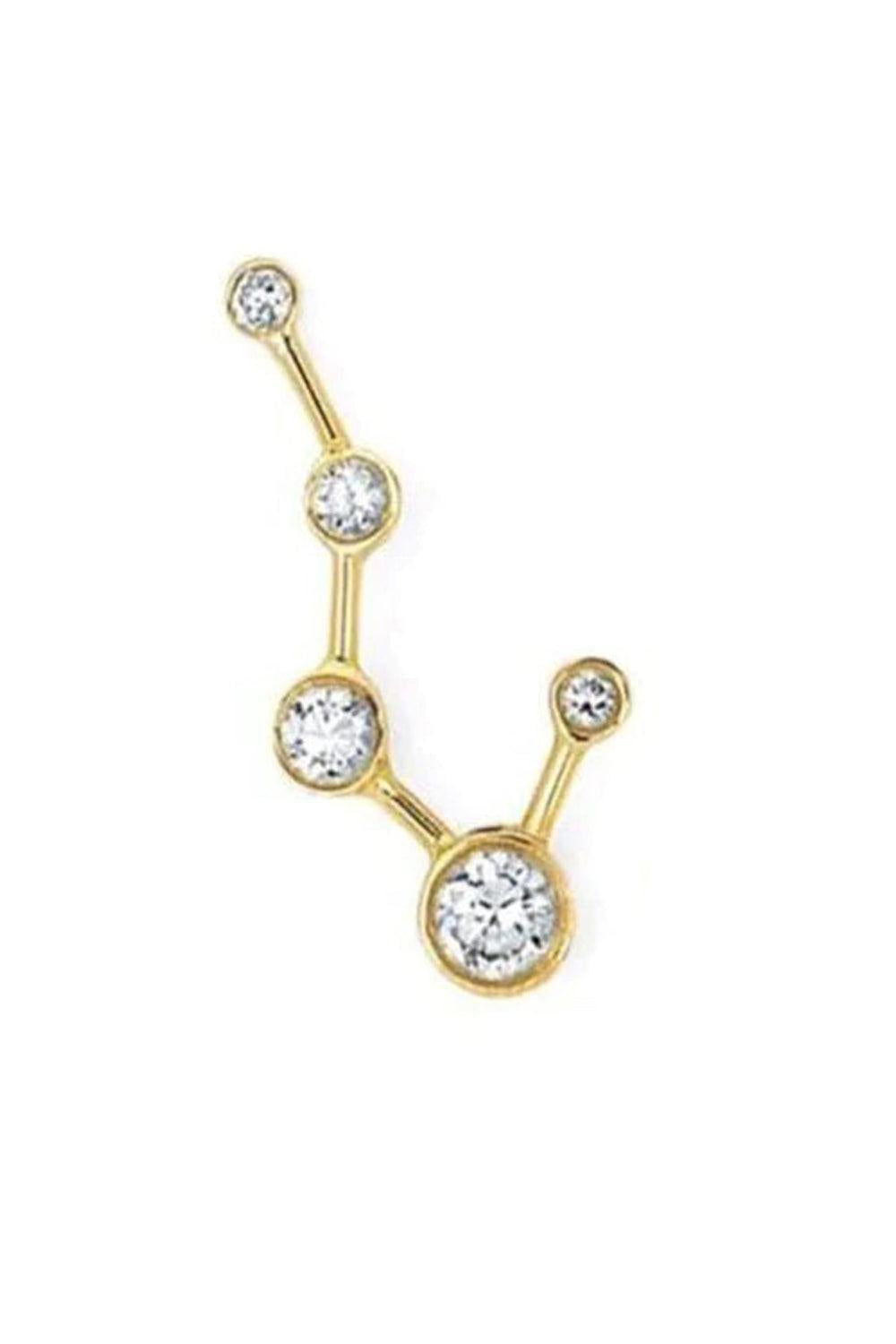 Big Dipper Diamond Constellation Stud-YELLOW GOLD-LEFT-JEWELRYFINE JEWELEARRING-LOGAN HOLLOWELL