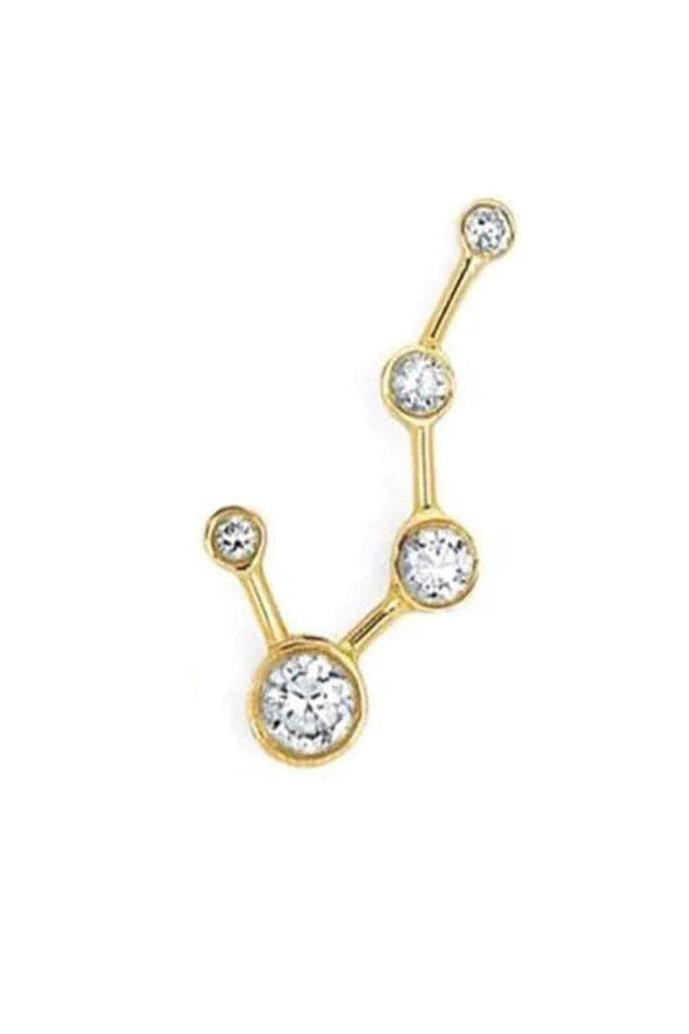 Big Dipper Diamond Constellation Stud-YELLOW GOLD-LEFT-JEWELRYFINE JEWELEARRING-LOGAN HOLLOWELL