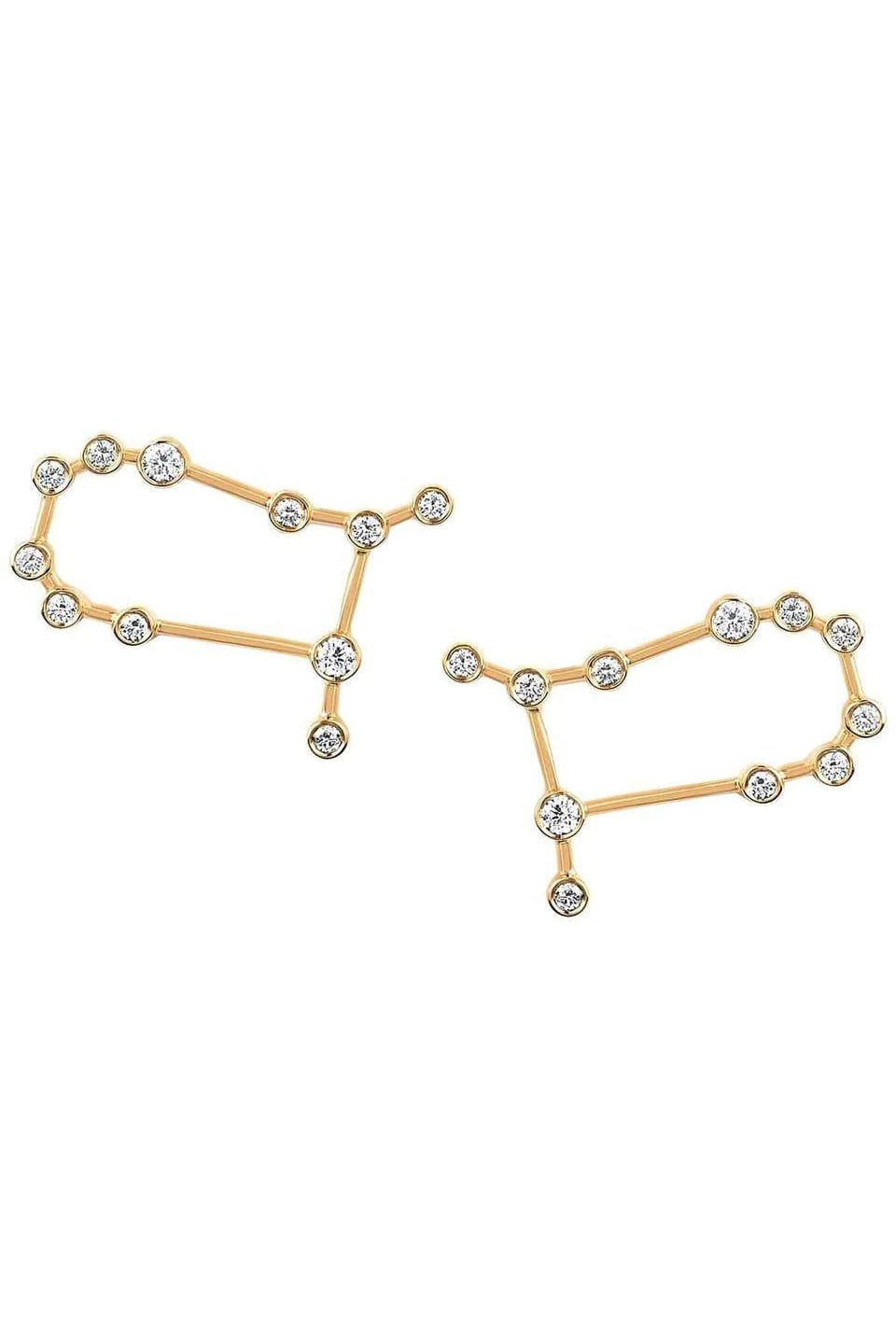 LOGAN HOLLOWELL-Gemini Diamond Constellation Studs-