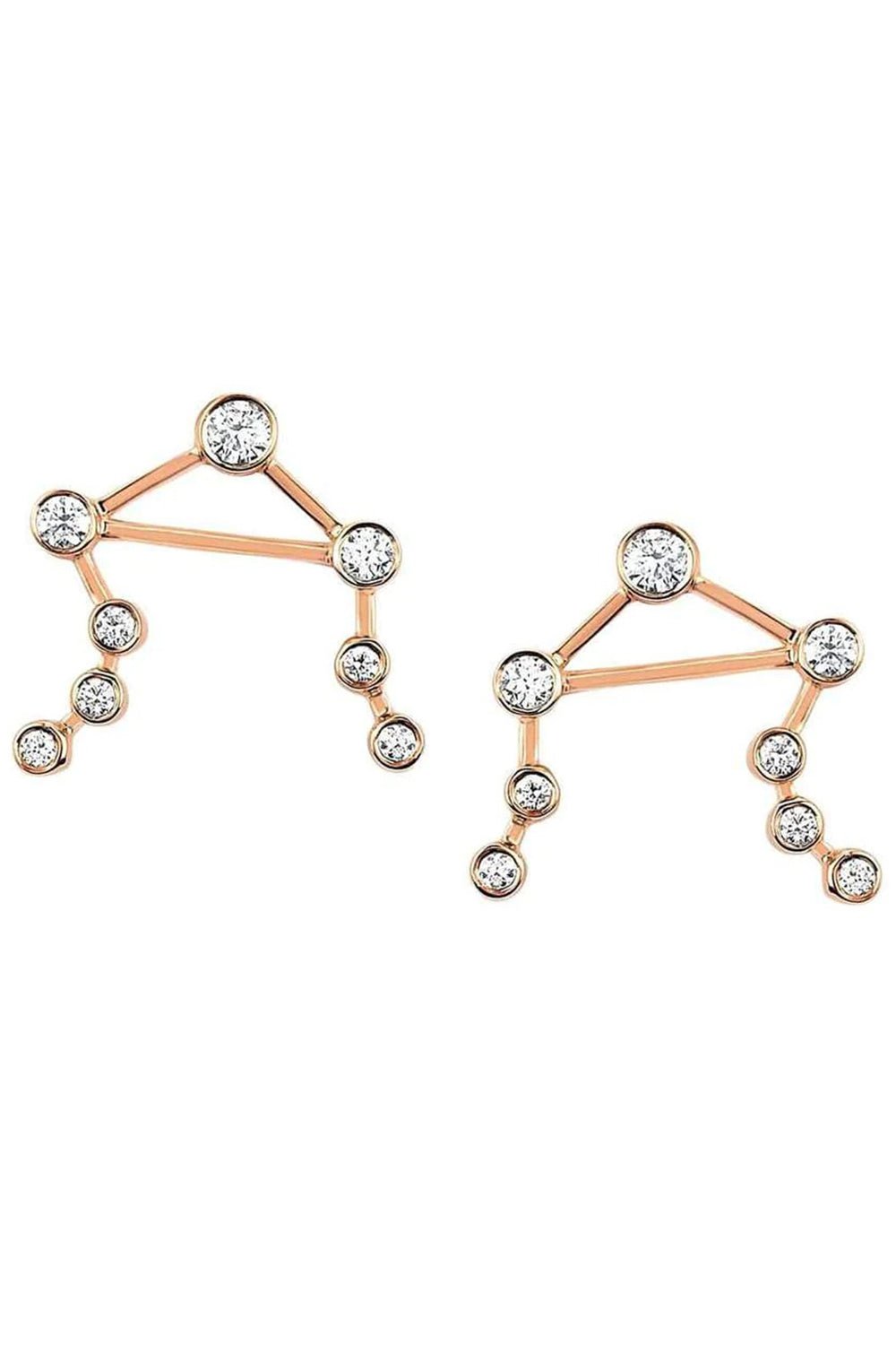 LOGAN HOLLOWELL-Libra Diamond Constellation Studs-