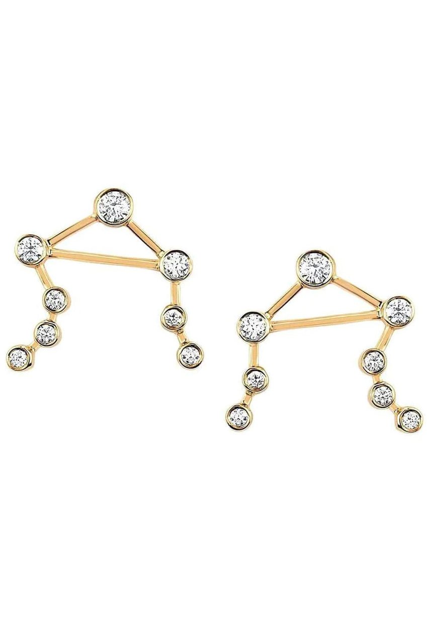 LOGAN HOLLOWELL-Libra Diamond Constellation Studs-