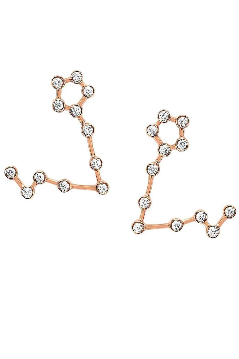 LOGAN HOLLOWELL-Pisces Diamond Constellation Earrings-
