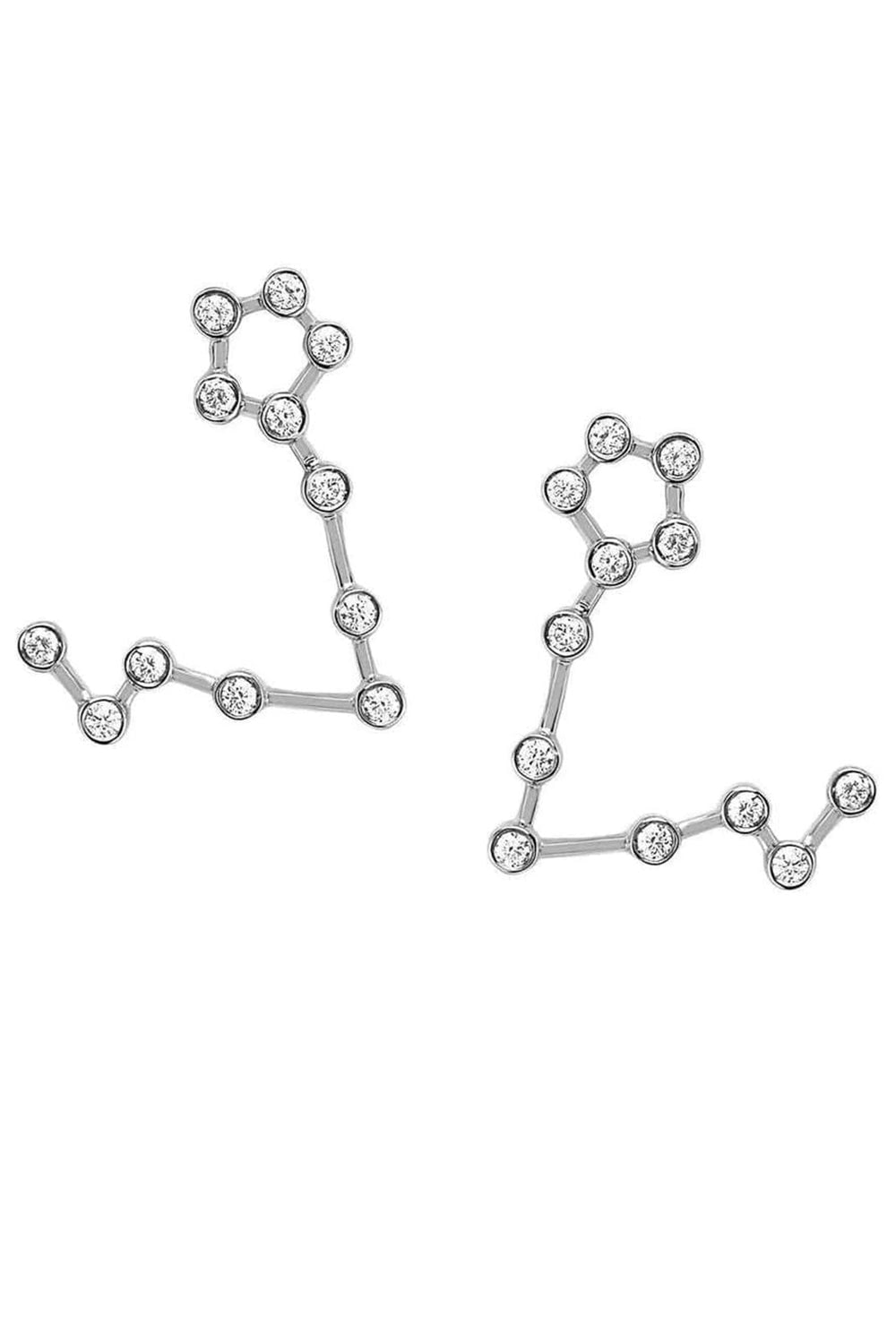 LOGAN HOLLOWELL-Pisces Diamond Constellation Earrings-