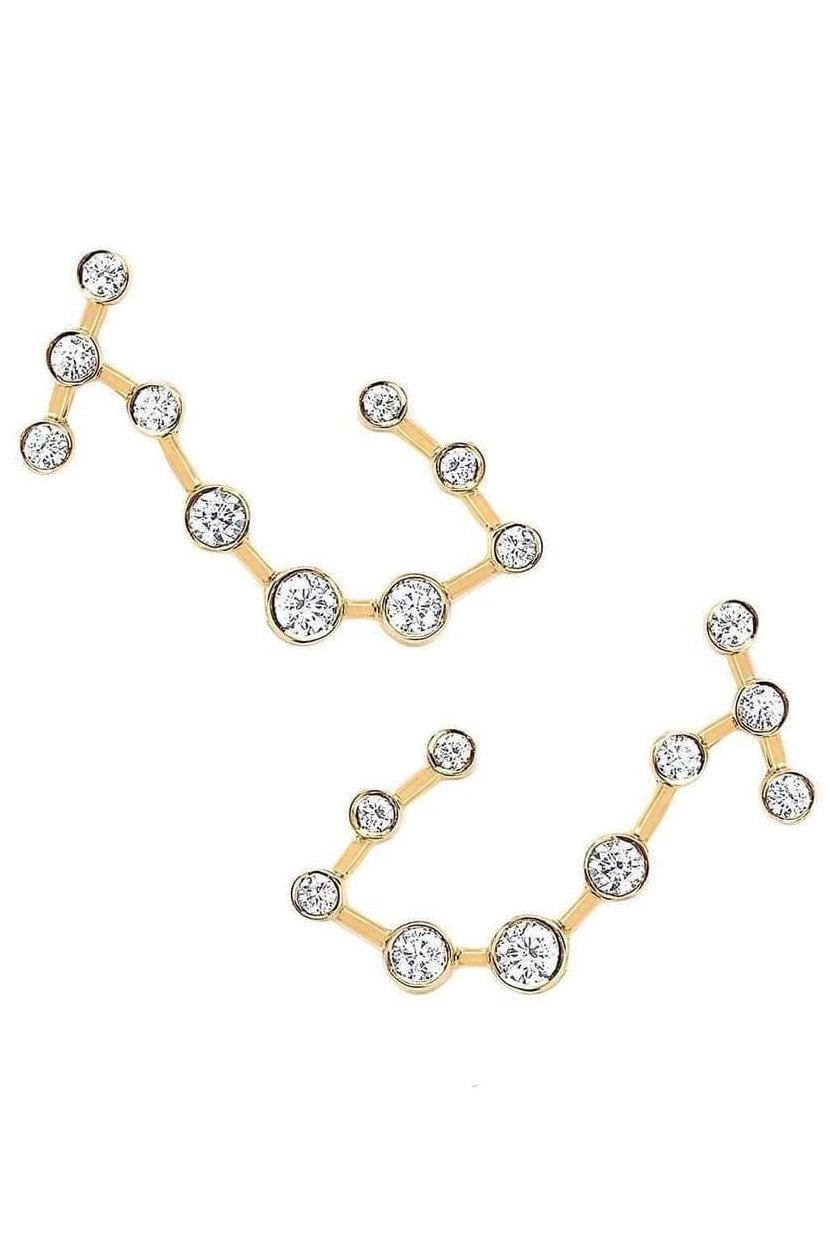 LOGAN HOLLOWELL-Scorpio Diamond Constellation Studs-