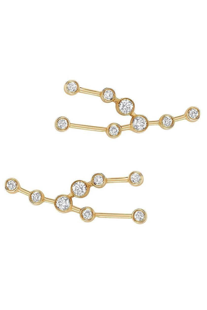 LOGAN HOLLOWELL-Taurus Diamond Constellation Studs-