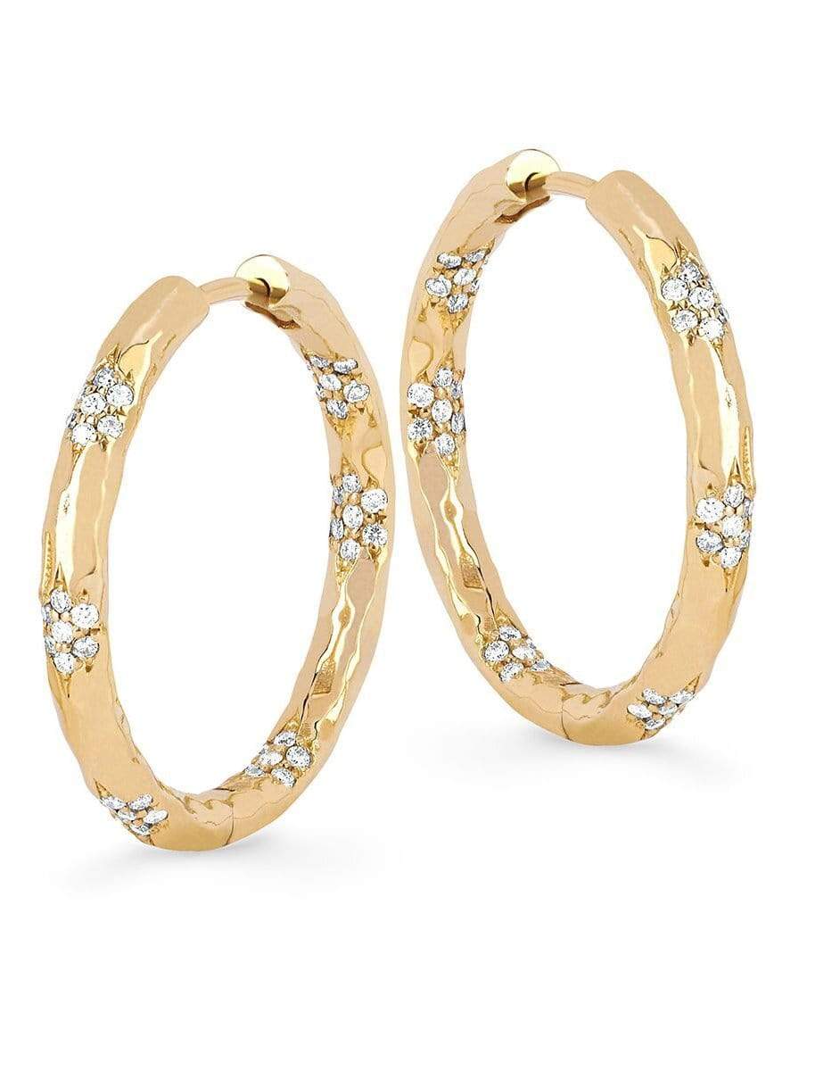 LOGAN HOLLOWELL-Sevenfold Diamond Hoops Large-YELLOW GOLD