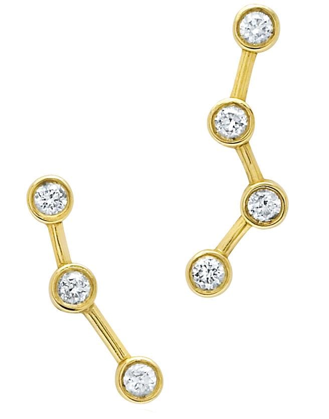 LOGAN HOLLOWELL-Ursa Major 3 Diamond Split Stud-YELLOW GOLD