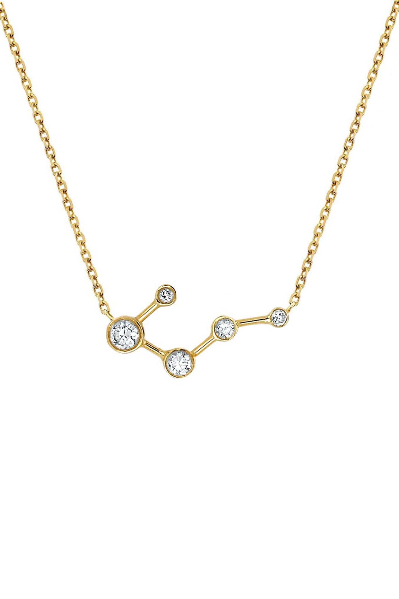 LOGAN HOLLOWELL-Big Dipper Diamond Constellation Necklace-YELLOW GOLD