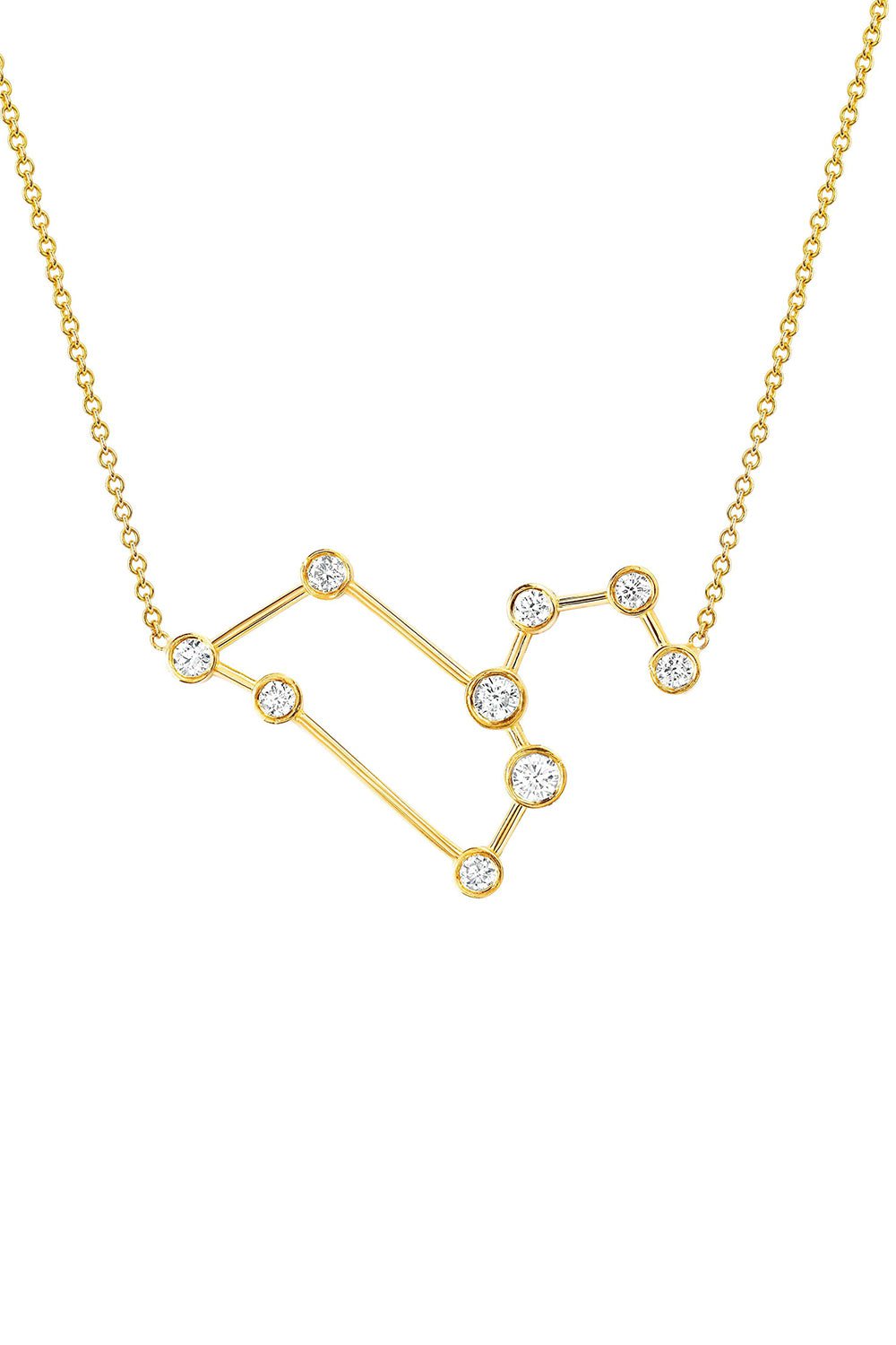 LOGAN HOLLOWELL-Leo Constellation Necklace-YELLOW GOLD