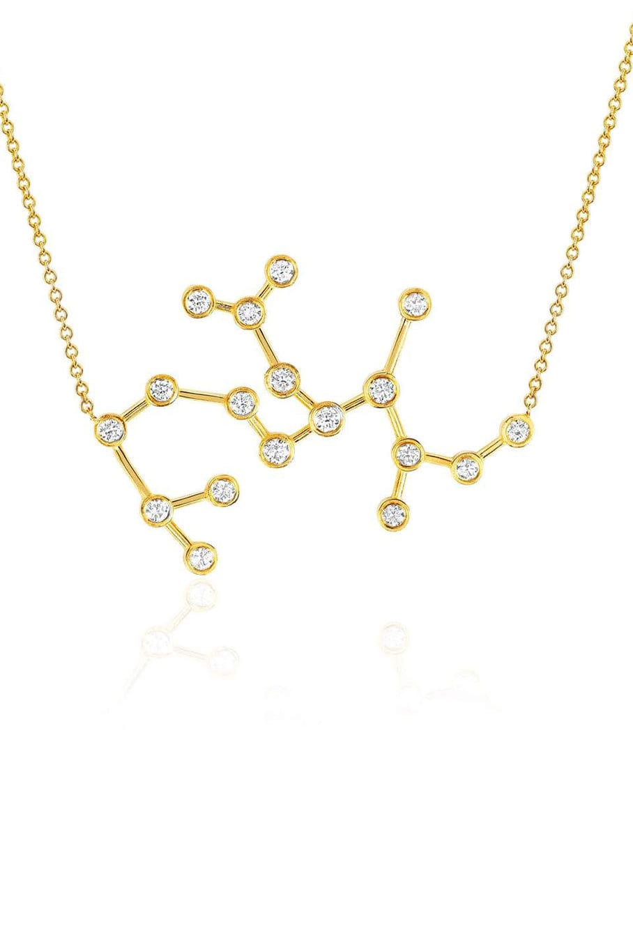 LOGAN HOLLOWELL-Sagittarius Constellation Necklace-YELLOW GOLD