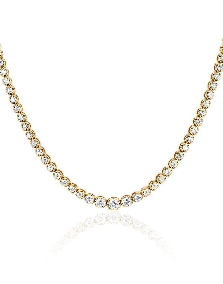 LOGAN HOLLOWELL-Three Quarter Diamond Goddess Choker-YELLOW GOLD