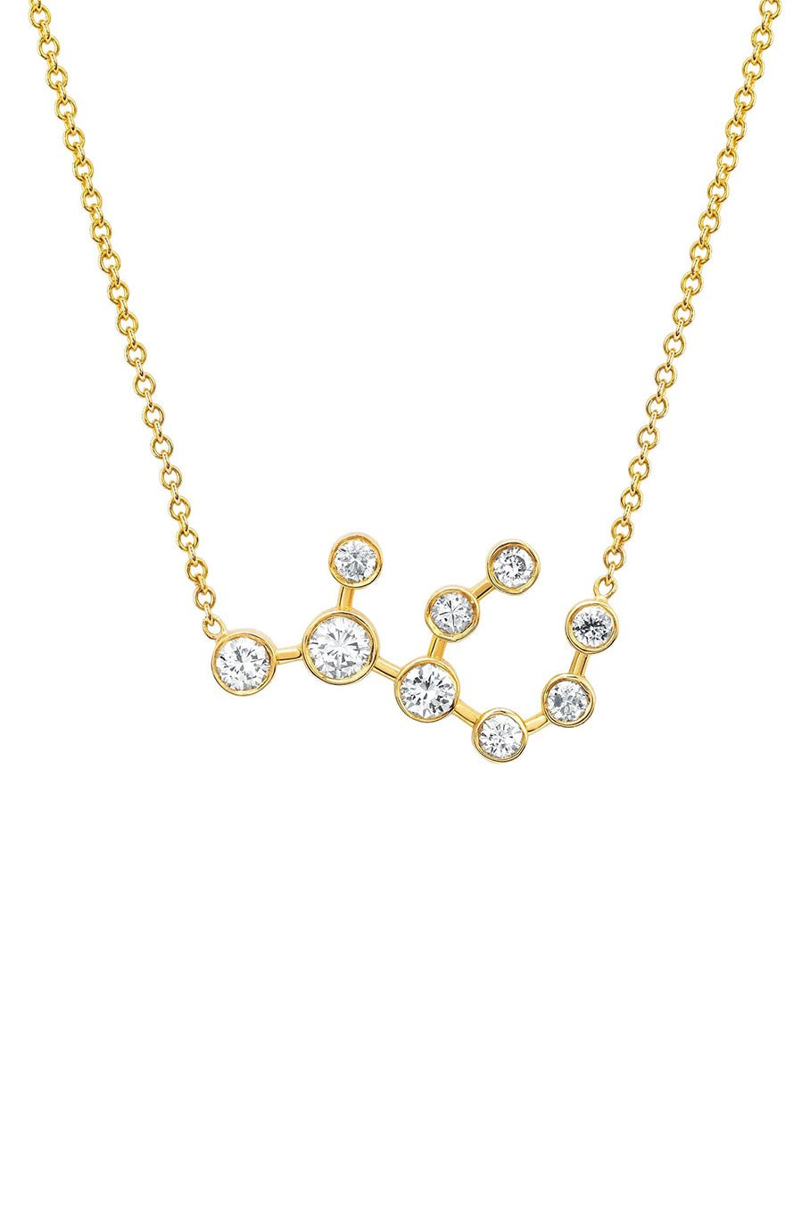LOGAN HOLLOWELL-Virgo Constellation Necklace-YELLOW GOLD