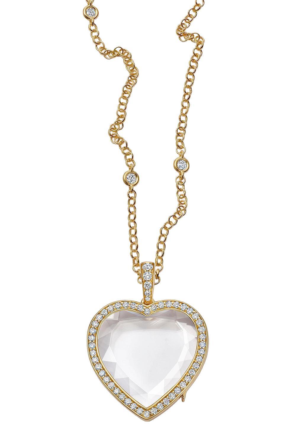 Diamond Eros Locket Chain Necklace-YELLOW GOLD-18-JEWELRYFINE JEWELNECKLACE O-LOQUET