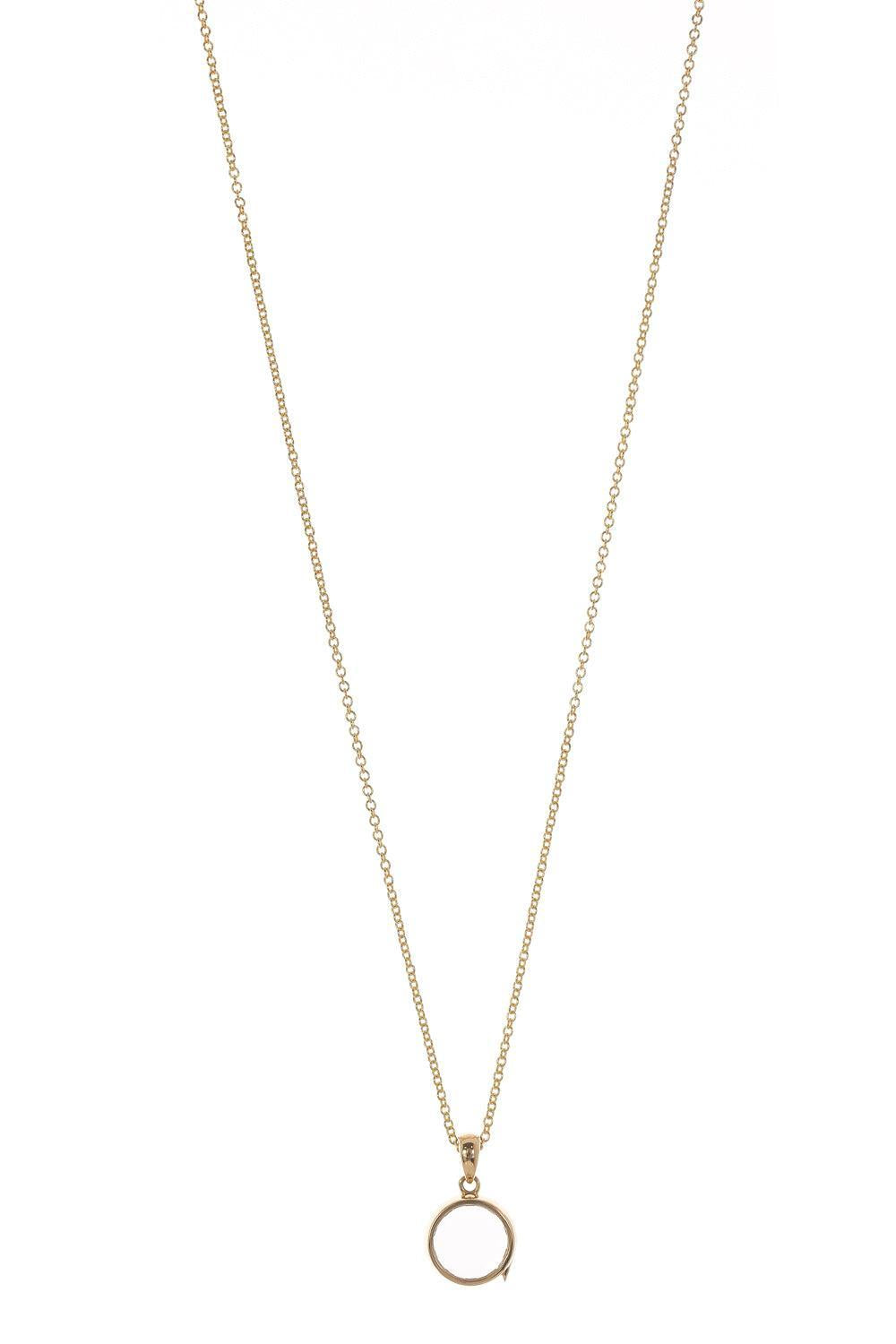 Mini Round Super Fine Rolo Locket Necklace-YELLOW GOLD-18-JEWELRYFINE JEWELNECKLACE O-LOQUET