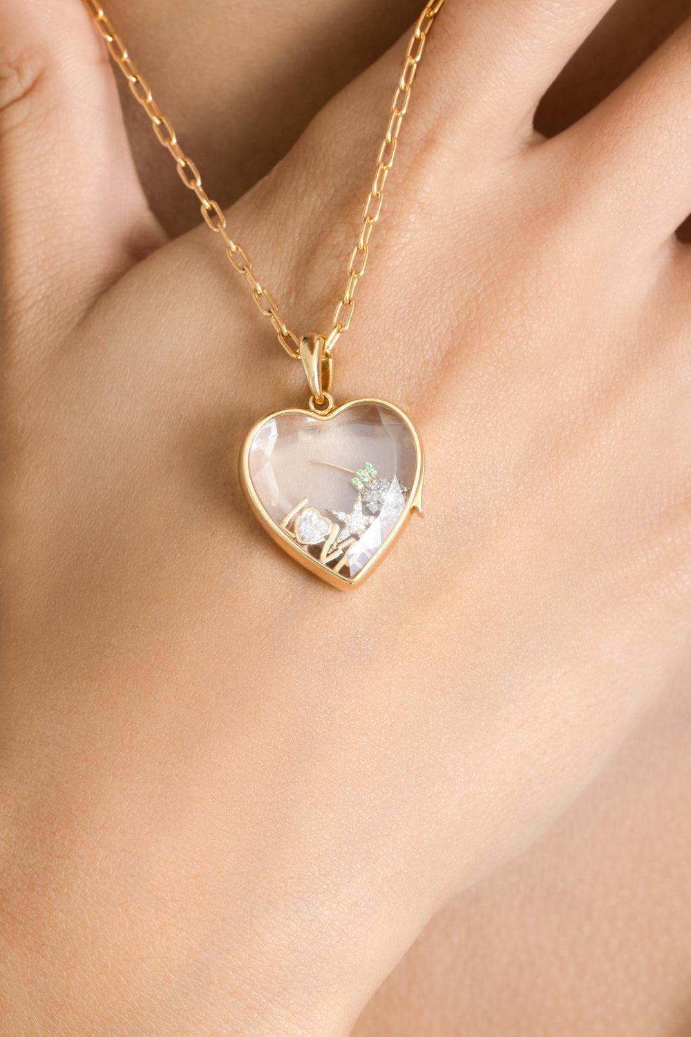Dandelion Wish Charm-WHITE GOLD-JEWELRYFINE JEWELPENDANT-LOQUET