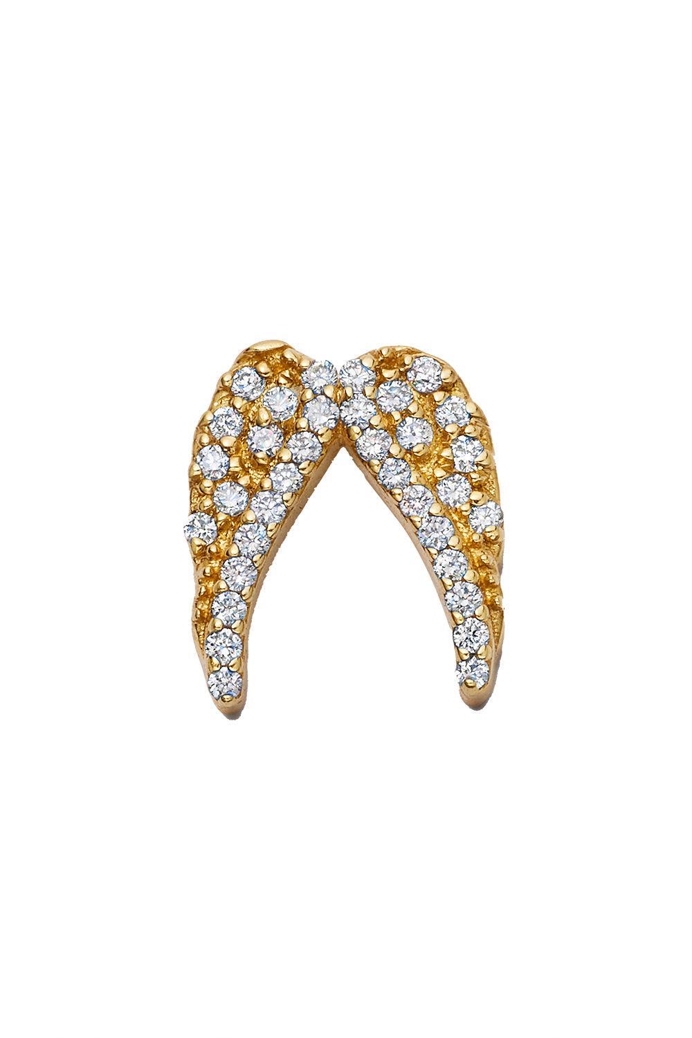 Diamond Angel Wings Charm-YELLOW GOLD-JEWELRYFINE JEWELPENDANT-LOQUET