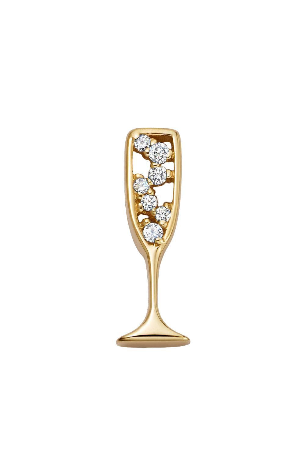 Diamond Champagne Charm-YELLOW GOLD-JEWELRYFINE JEWELPENDANT-LOQUET