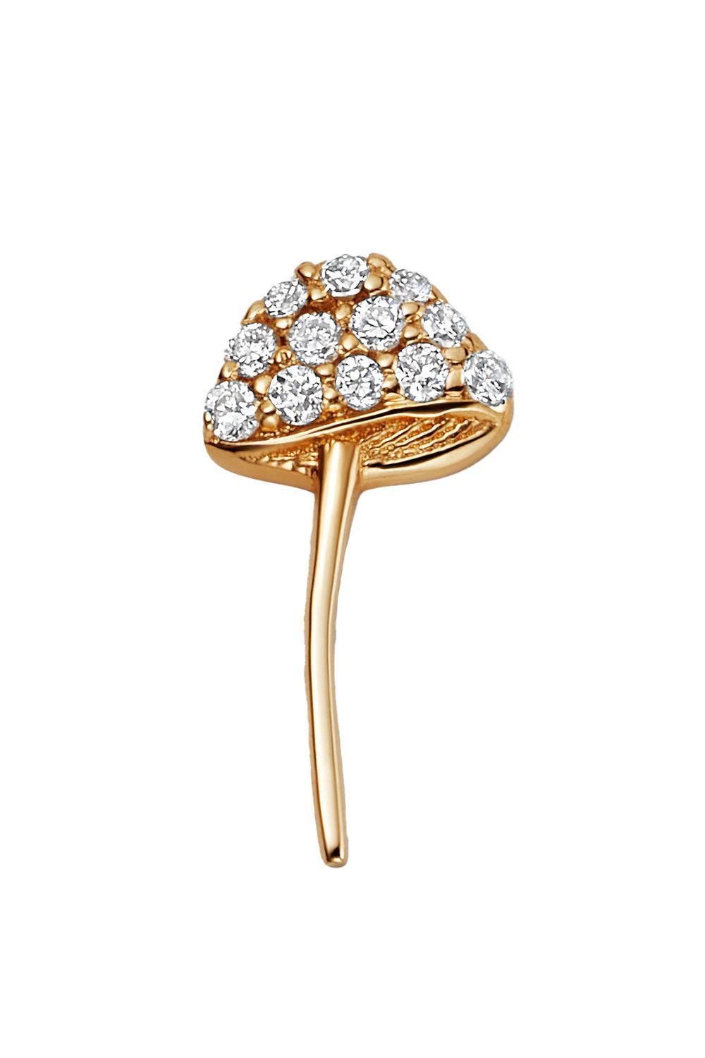 Diamond Mushroom Charm-YELLOW GOLD-JEWELRYFINE JEWELPENDANT-LOQUET