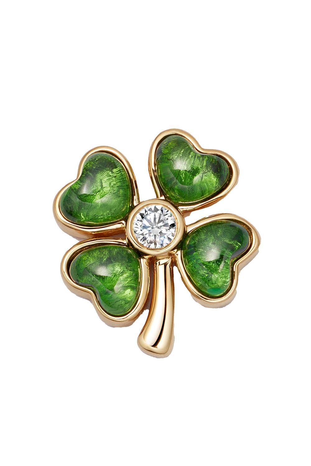 Four Leaf Clover Charm-YELLOW GOLD-JEWELRYFINE JEWELPENDANT-LOQUET