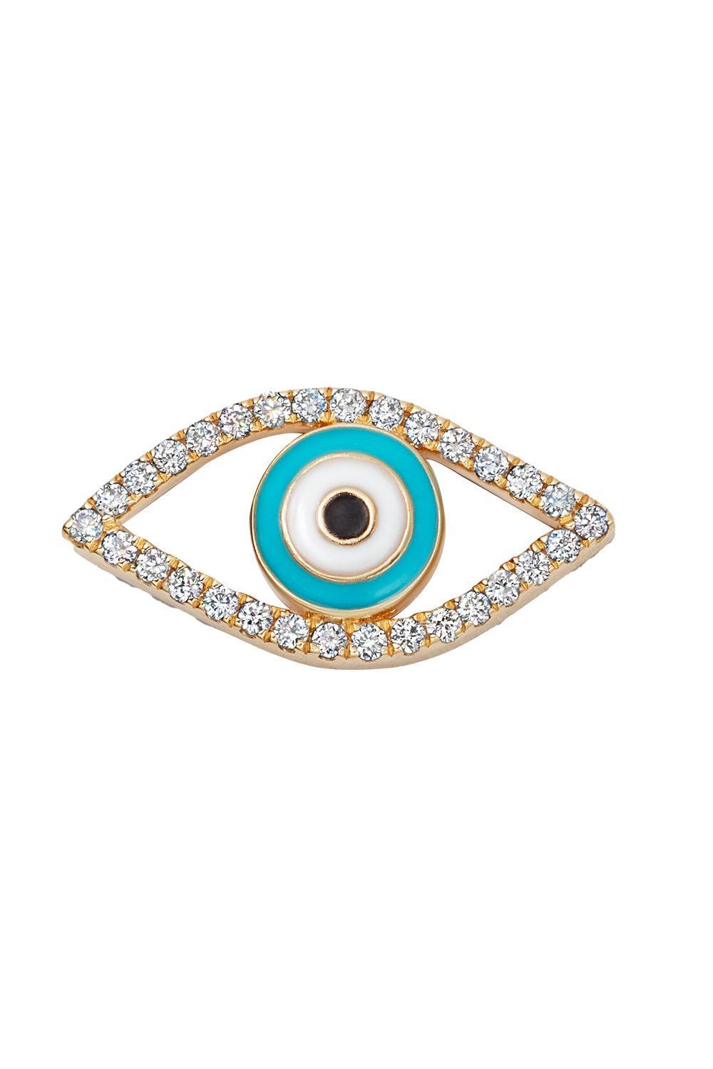 Large Evil Eye Charm-YELLOW GOLD-JEWELRYFINE JEWELPENDANT-LOQUET
