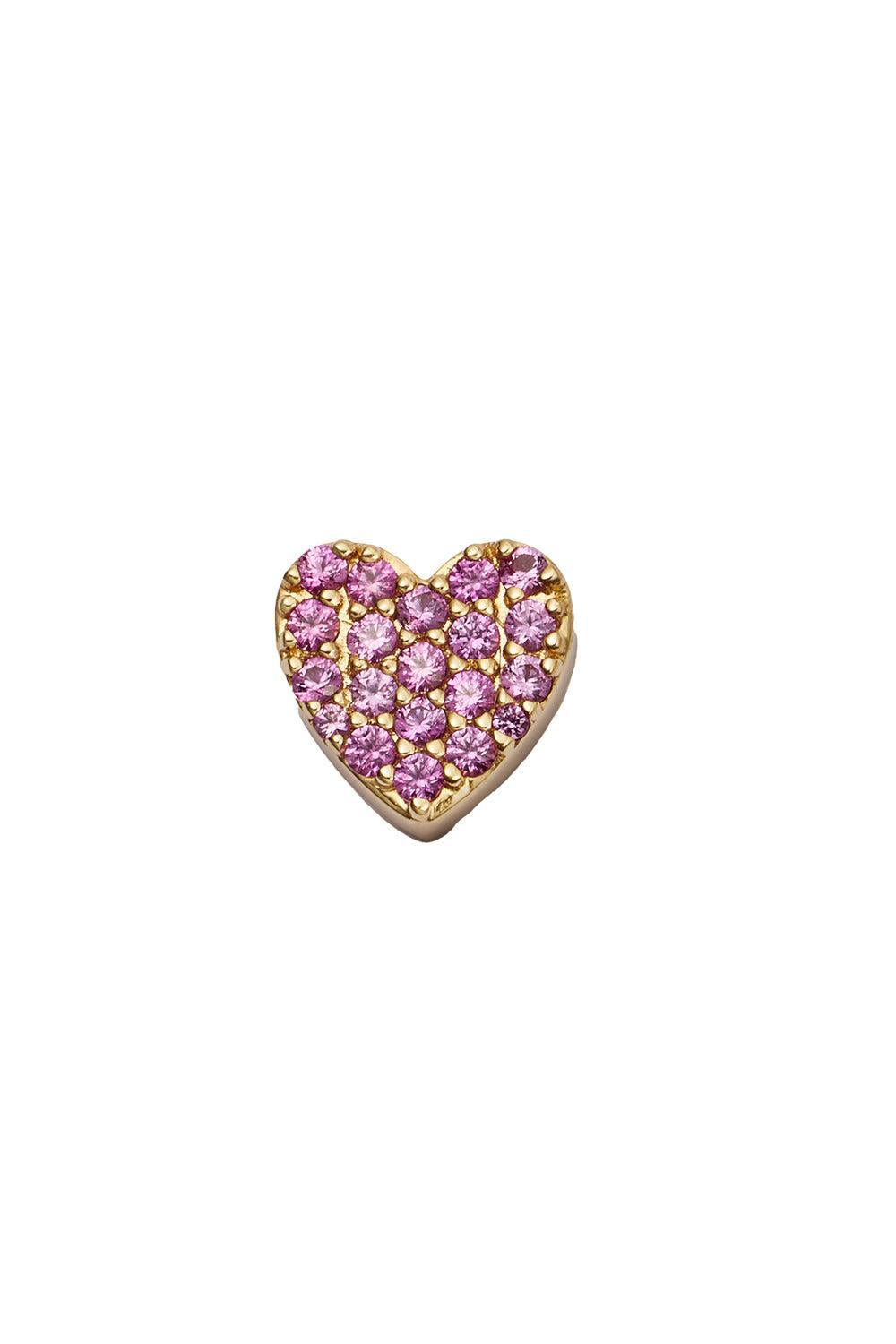 Pink Sapphire Heart Charm-YELLOW GOLD-JEWELRYFINE JEWELPENDANT-LOQUET